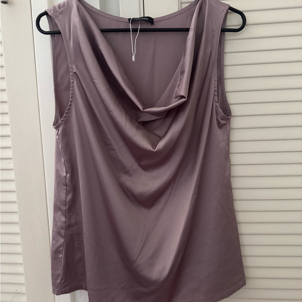 NWOT Sleeveless Draped Blouse